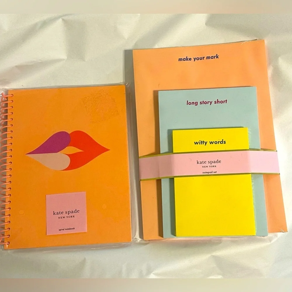 Kate spade note book and notepad set! ♠️bundle